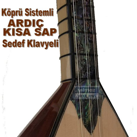 KÖPRÜ SİSTEMLİ ARDIÇ BAĞLAMA KISA  SAP  SEDEF KLAVYELİ 43 cm